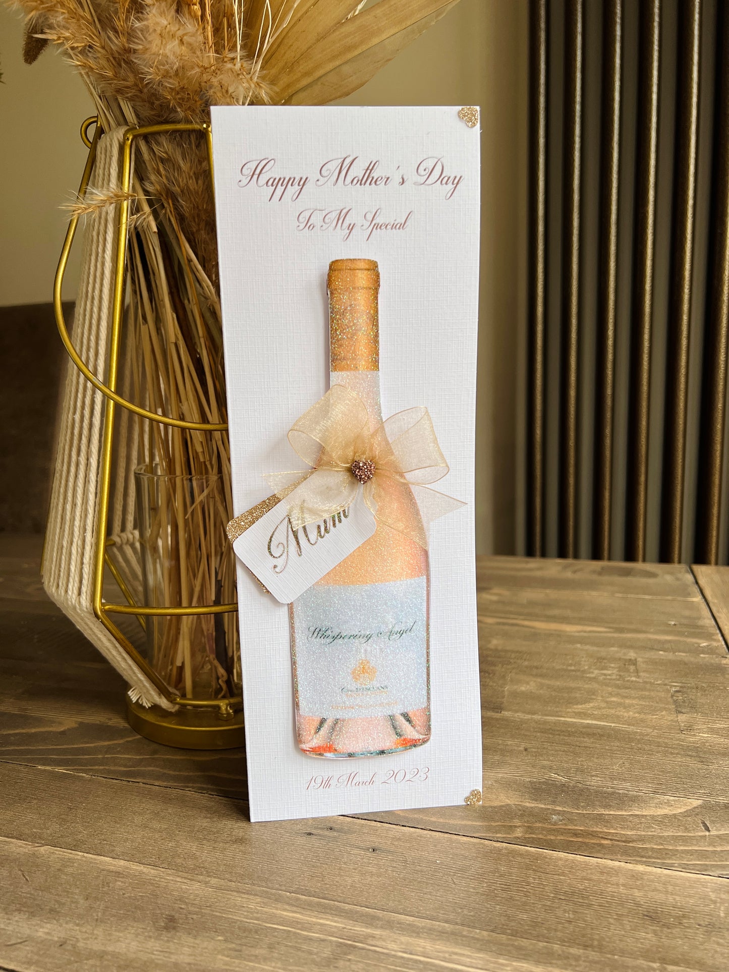 MOTHER'S DAY Rose Wine Card