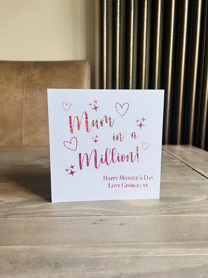 MOTHER'S DAY Foiled Mum in a Million Card