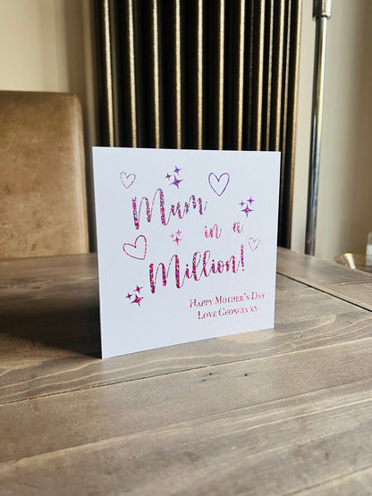 MOTHER'S DAY Foiled Mum in a Million Card