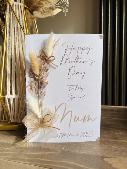 MOTHER'S DAY Pampas Bouquet Card