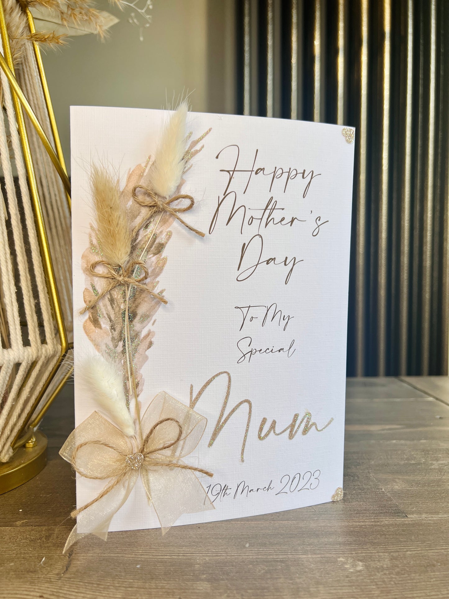 MOTHER'S DAY Pampas Bouquet Card