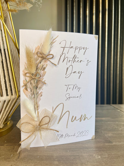 MOTHER'S DAY Pampas Bouquet Card