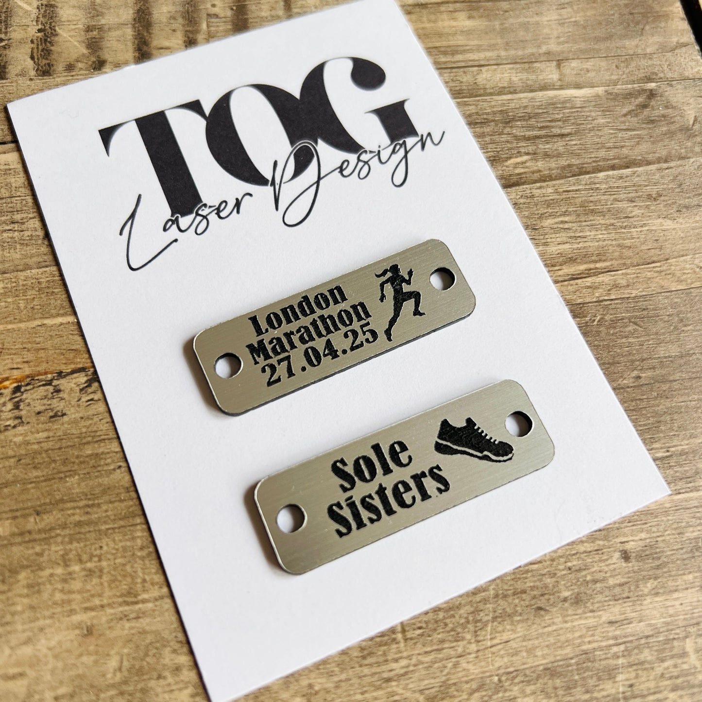 Personalised Running Trainer Tags