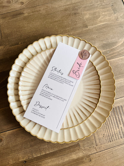 Wax Seal Menu