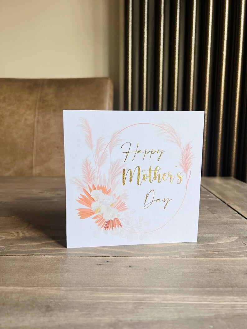 MOTHER'S DAY Foiled Pampas Card