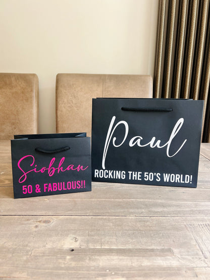 Birthday Wording Gift Bag