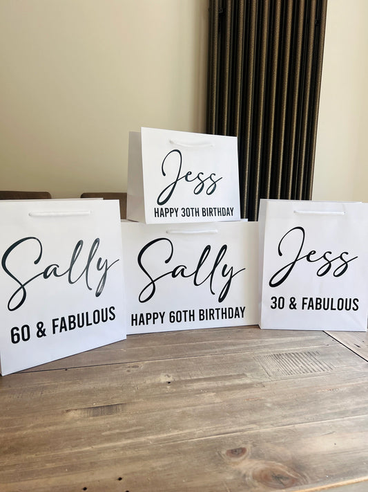 Birthday Wording Gift Bag